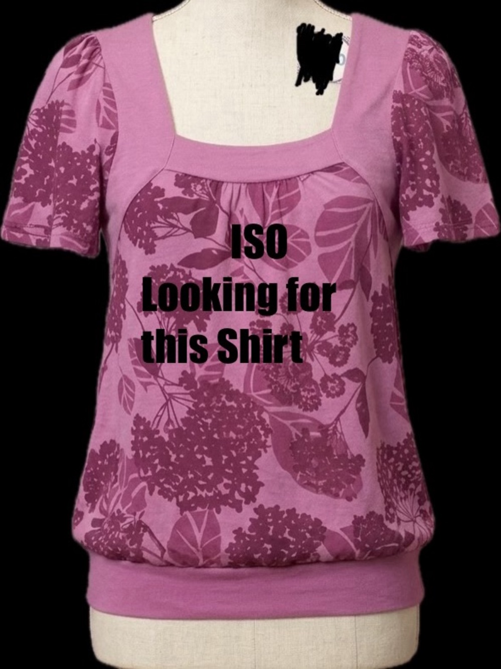 ISO: Vintage possibly Circo Pink Floral Blouson Top